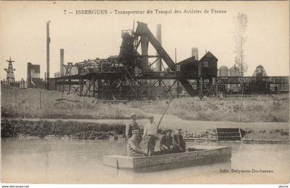 CPA ISBERGUES-Transporteur dit Traspal des Aciéries de France (44097)