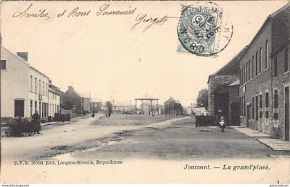 France - JEUMONT (59) La grand'place - Ed. Longfils-Merelle