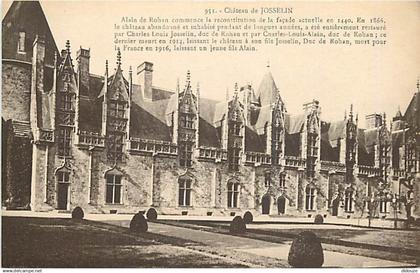 56 - Josselin - Le Château - CPA - Voir Scans Recto-Verso