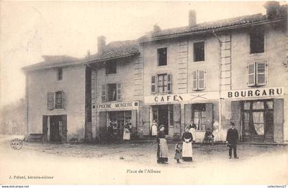 38-L'ALBENC-PLACE DE L'ALBENC-  CAFE BOURGARU