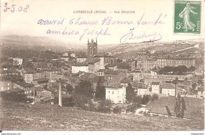 L'ARBRESLE (69) Vue Générale en 1908