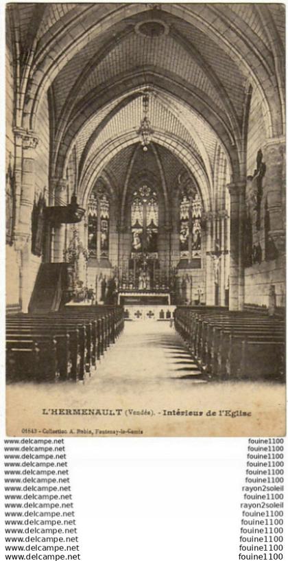 carte de l'hermenault  intérieur de l' église