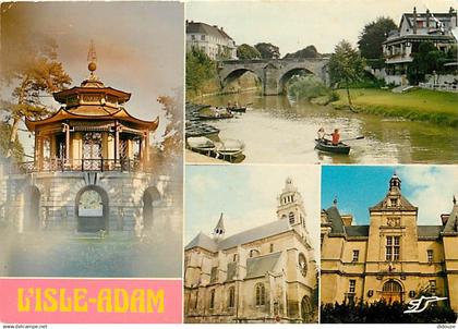 95 - L'Isle Adam - Multivues - Flamme Postale de L'Isle Adam - CPM - Voir Scans Recto-Verso