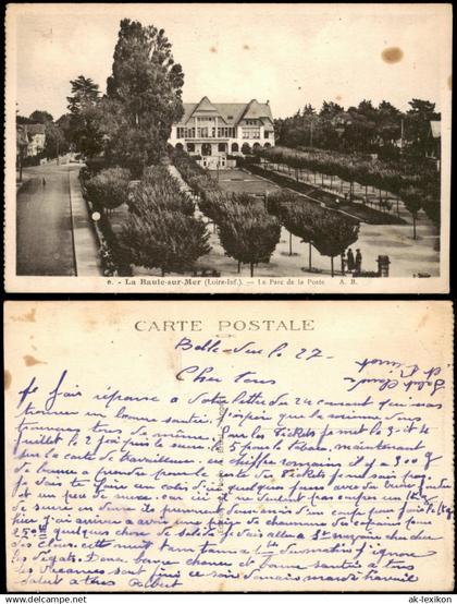 CPA La Baule-Escoublac (Loire-Inf.) Le Parc de la Poste 1927