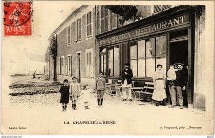 CPA LA CHAPELLE-la-REINE Café BOUDIN Restaurant (861403)