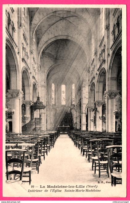 La Madeleine lez Lille - Intérieur de l 'Église Sainte Marie Madeleine - B.F. PARIS