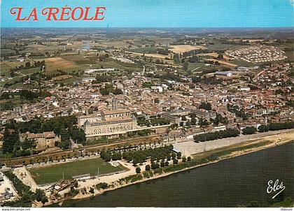 33 - La Réole - Vue Générale aérienne de la Ville au bord de la Garonne - CPM - Voir Scans Recto-Verso