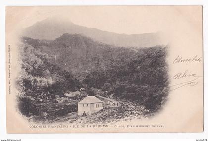 Colonie Française . Cilaos , l' établissement thermal, pour Ferrieres en Brie 1902