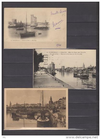 17 - La Rochelle - Lot de 6 cartes sur le port de la Rochelle