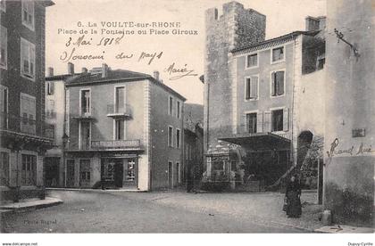 LA VOULTE SUR RHONE - Place de la Fontaine ou Place Giroux - très bon état