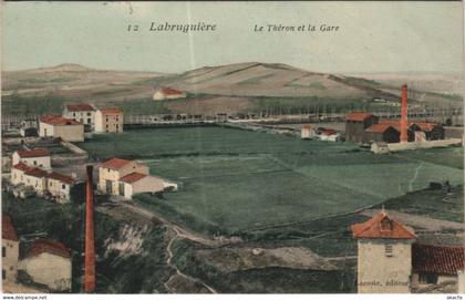 CPA LABRUGUIERE Le Théron et la Gare (806526)