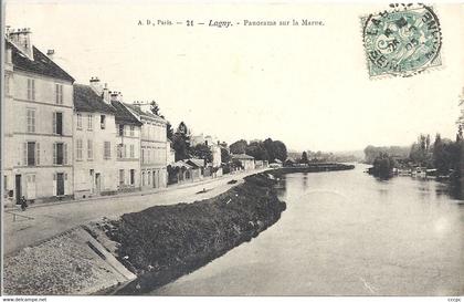 CPA Lagny Panorama sur la Marne