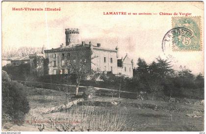 Carte Postale Ancienne de LAMASTRE-Château du Vergier