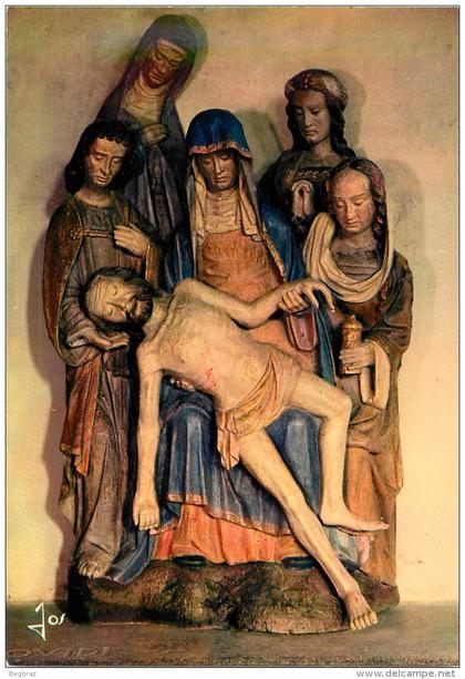 LAMPAUL GUIMILIAU     LA PIETA   SCULPTURE BOIS ART RELIGIEUX