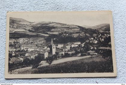 Cpa 1945, Lamure sur Azergues, vue de la partie Nord Ouest du bourg, Rhône 69