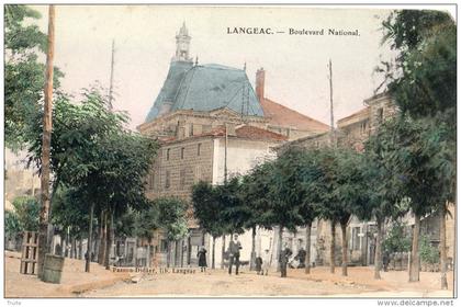 LANGEAC BOULEVARD NATIONAL   (CARTE COLORISEE)