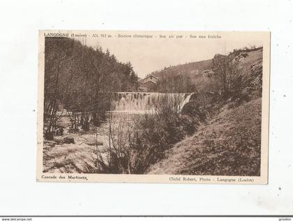 LANGOGNE (LOZERE) ALT 913 M CASCADE DES MARTINETS 1939