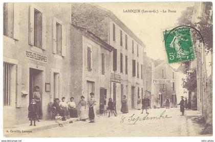 Cpa Laroque - la Poste