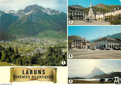 64 - Laruns - Multivues - Automobiles - Flamme Postale de Laruns - CPM - Voir Scans Recto-Verso