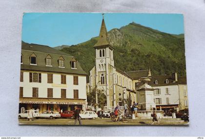 Cpm 1985, Laruns, place de la mairie, Pyrénées Atlantiques 64