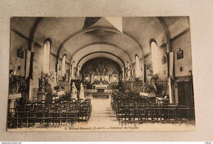 Cpa 1932, le Blanc Mesnil, intérieur de l'église, Seine saint Denis 93