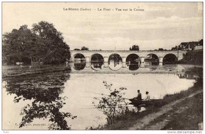 LE BLANC LE PONT PECHEURS A LA LIGNE