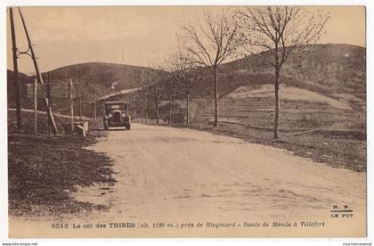 CPA - LE BLEYMARD (Lozère) - Le Col des Tribes, près de Bleymard - Route de Mende à Villefort