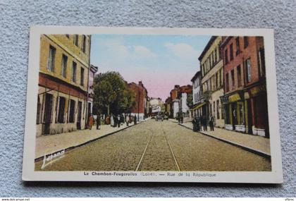 le Chambon Feugerolles, rue de la République, Loire 42