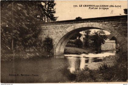 CPA Le CHAMBON-sur-LIGNON - Pont sur le LIGNON (585167)