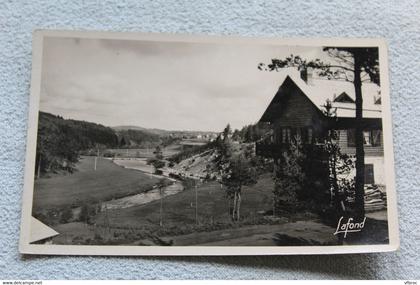 Cpsm, le Chambon sur Lignon, coin de baignade et maison forestière, haute Loire 43