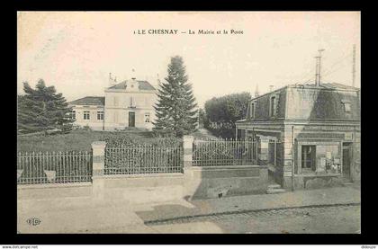 78 - Le Chesnay - La Mairie et la Poste - CPA - Voir Scans Recto-Verso