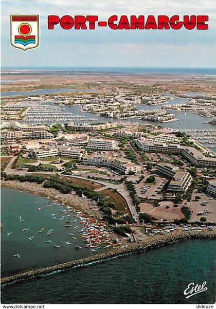 30 - Le Grau du Roi - Port Camargue - Vue Générale aérienne - Immeubles - Blasons - Flamme Postale de Le Grau du Roi - C