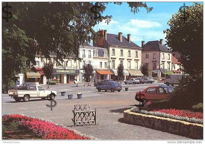 LE MELE SUR SARTHE Orne 61 : le bourg ( point Coop magasin VW Volkswagen golf )