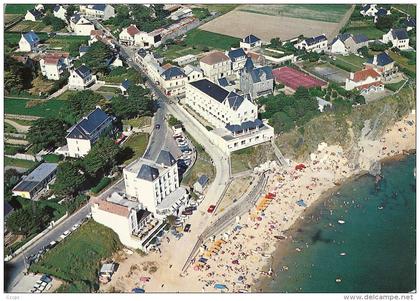 CPSM Le Pouldu Plage des Grands Sables et les hôtels vue aérienne