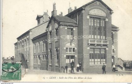 CPA Lens Salle des Fêtes des Mines de Lens