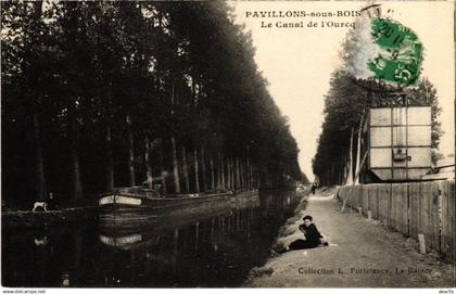 CPA LES PAVILLONS-sous-BOIS Le Canal de l'Ourcq (1353829)