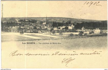 Carte Postale Ancienne de LES RICEYS-vue générale de Ricey Bas