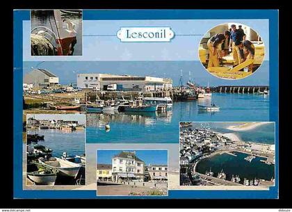 29 - Lesconil - Multivues - Bateaux - Automobiles - Pecheurs - Flamme Postale - Voir Scans Recto Verso