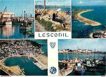 29 - Lesconil - Multivues - Bateaux - Folklore - Voir Scans Recto Verso