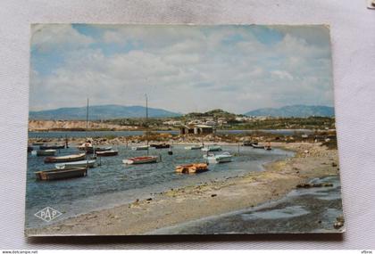 Cpm, Leucate plage, de l'étang vue sur le village et les Corbières, Aude 11