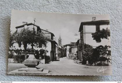 Cpsm, Lezat, rue François Verdier, Ariège 09