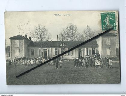 CPA   décollée - Libos - L'Ecole