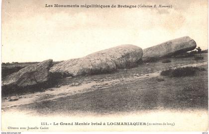 Carte  Postale  ancienne de  LOCMARIAQUER - Grand Menhir