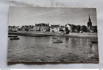 Cpsm 1957, Locmariaquer, le port et l'église, Morbihan 56