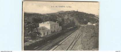 Dép 34 - Chemins de fer - Gares - Trains - Lodeve - La gare - état