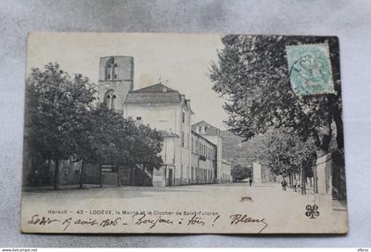 Lodève, la mairie et le clocher de saint Fulcran, Hérault 34