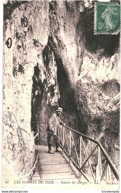 CPA-Carte Postale France Lovagny Gorges du Fier Entrée des Gorges 1913 VM55522