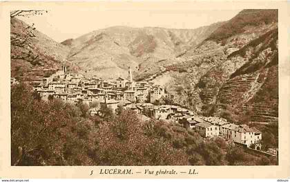 06 - Lucéram - Vue Générale - CPA - Voir Scans Recto-Verso