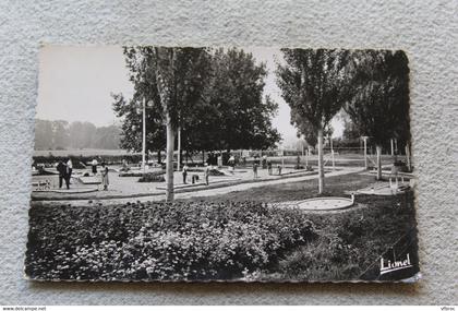 Cpsm 1958, Luché Pringé, le golf miniature de la plage, Sarthe 72