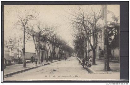 34 - Lunel - avenue de la gare - animée